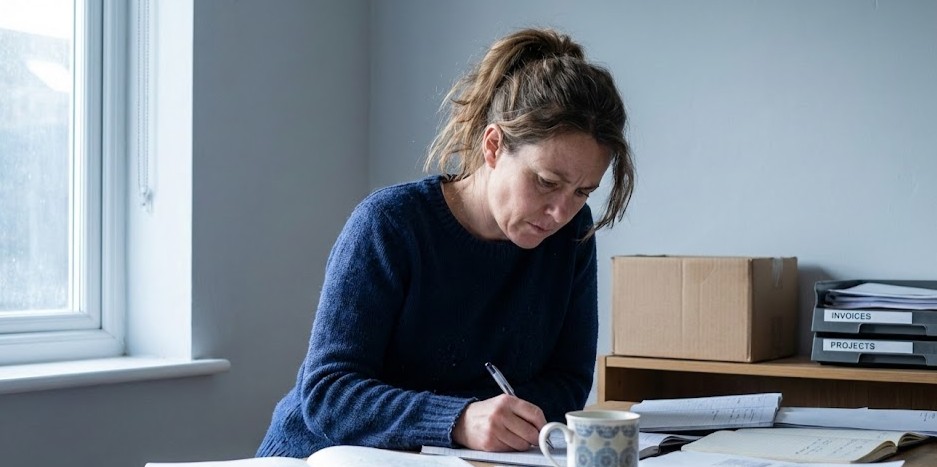 UK business owner working with AI